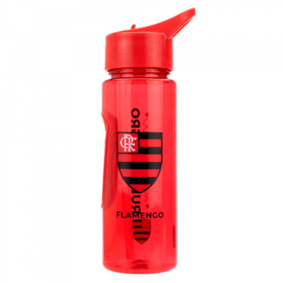 Garrafa Plástico Flamengo Canudo 700ml