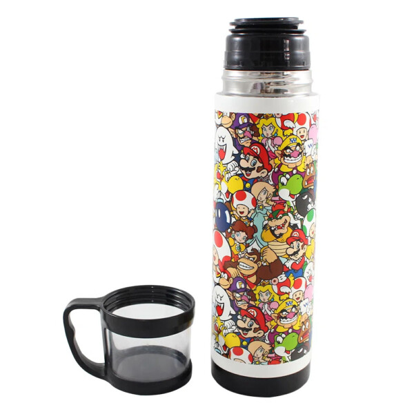 Garrafa Térmica Super Mario World Com Caneca 500ml