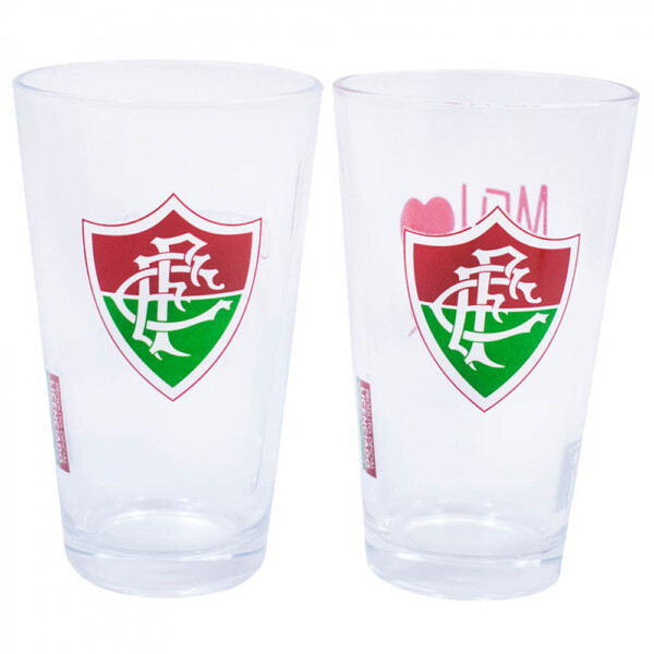 Conjunto Fluminense 2 Copos De Vidro 475ml