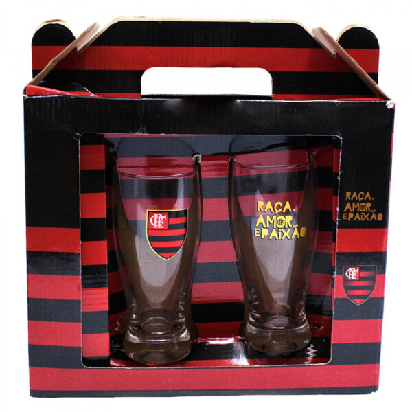 Conjunto Flamengo 2 Copos Cerveja 350ml