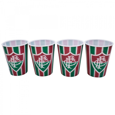 Conjunto Fluminense Com 4 Copos 3d 400ml