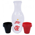 Conjunto Flamengo Moringa 1l + 2 Copos De Plástico 125ml
