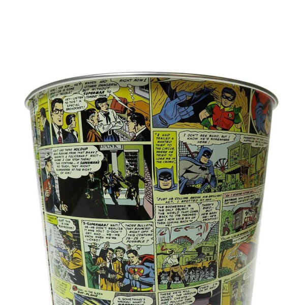 Lixeira Dc Comics Quadrinhos Colorida Em Metal