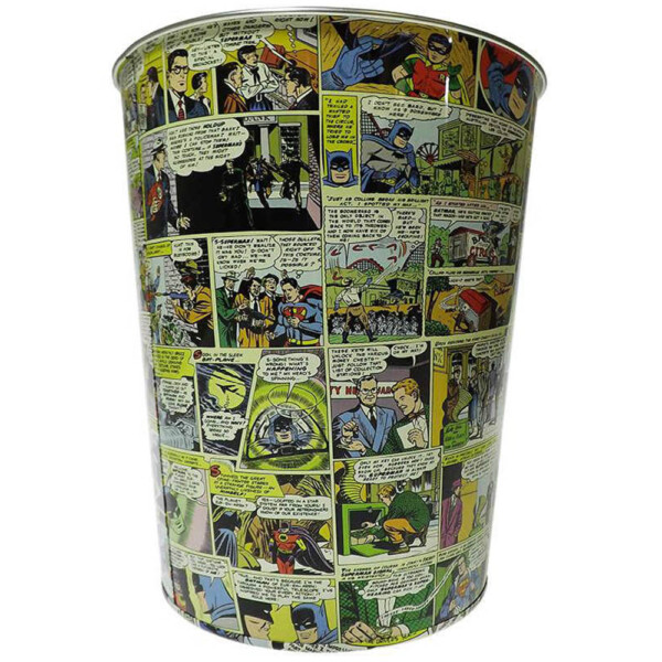 Lixeira Dc Comics Quadrinhos Colorida Em Metal