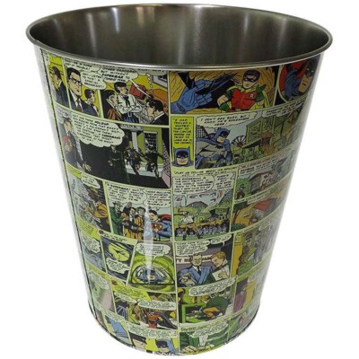 Lixeira Dc Comics Quadrinhos Colorida Em Metal