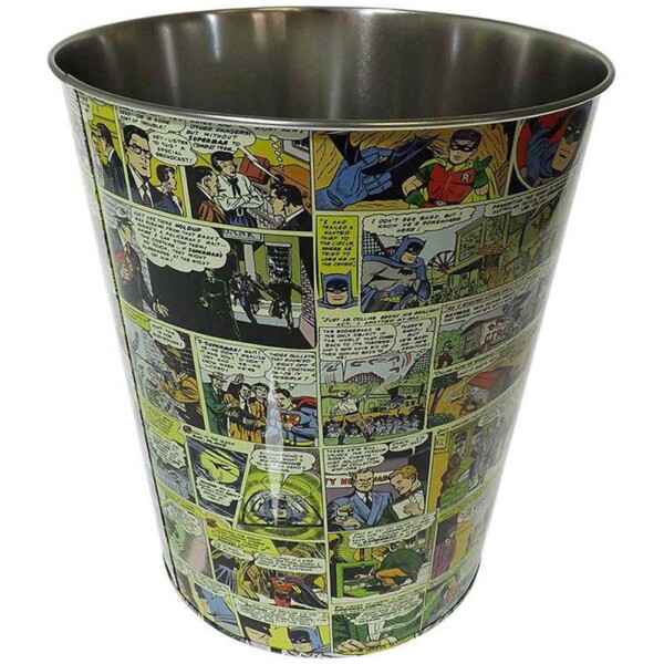 Lixeira Dc Comics Quadrinhos Colorida Em Metal
