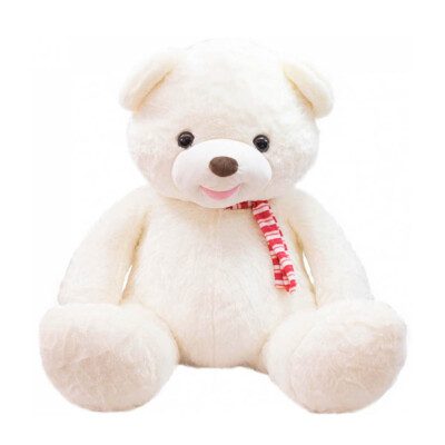 Pelúcia Urso Com Laço 48cm Branco