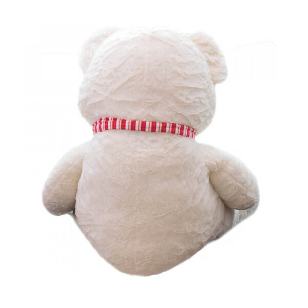 Pelúcia Urso Grande Com Laço 58cm Branco