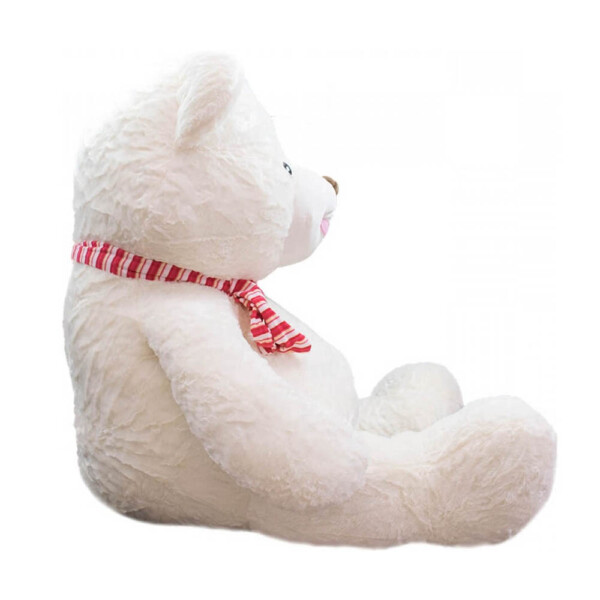 Pelúcia Urso Grande Com Laço 58cm Branco