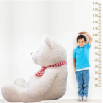 Pelúcia Urso Gigante Com Laço 94cm Branco