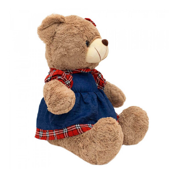 Pelúcia Urso Vestido Xadrez 31cm
