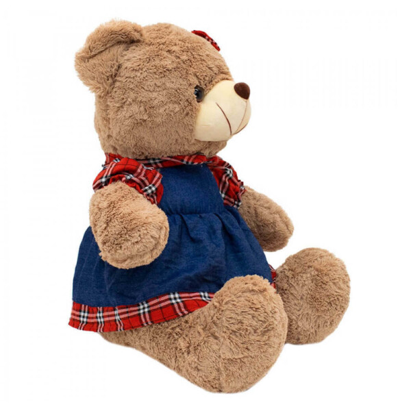 Pelúcia Urso Vestido Xadrez 48cm