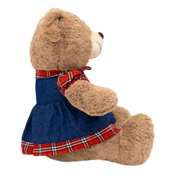 Pelúcia Urso Vestido Xadrez 48cm