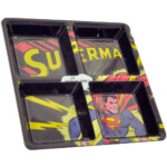 Petisqueira Quadrada Superman Raios Em Melamina