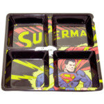 Petisqueira Quadrada Superman Raios Em Melamina