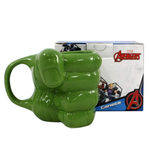 Caneca 3D Hulk Formato Mão