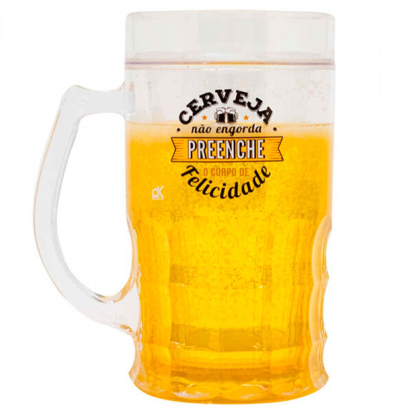 Caneca Cerveja Preenche O Corpo De Felicidade 400ml
