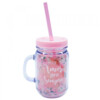 Caneca Com Tampa E Canudo Amor Pra Sempre 420ml