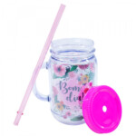 Caneca Com Tampa E Canudo Bom Dia 420ml