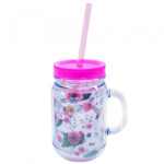 Caneca Com Tampa E Canudo Bom Dia 420ml