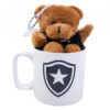 Caneca De Porcelana Botafogo 370ml Com Urso