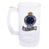 Caneca De Vidro Cruzeiro Com Brasão De Metal 470ml