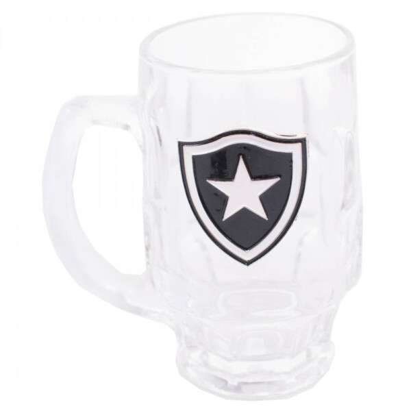 Caneca De Vidro Botafogo Com Brasão De Time 330ml