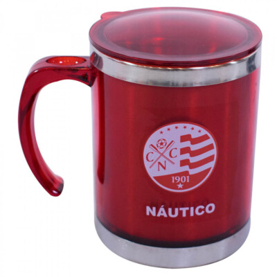 Caneca Náutico De Inox Com Tampa 450ml