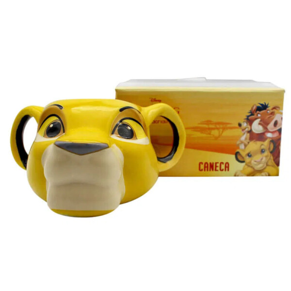 Caneca Rei Leão Simba 3d Face