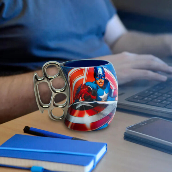 Caneca Soco Inglês Capitão América 350ml
