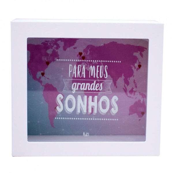 Cofre Porta Moeda Quadrado Para Meus Grandes Sonhos