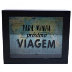 Cofre Porta Moeda Quadrado Para Minha Próxima Viagem