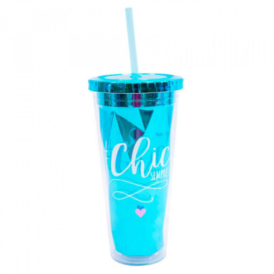 Copo Azul Chic Sempre 650ml