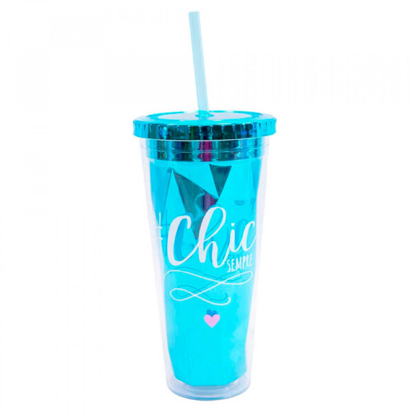 Copo Azul Chic Sempre 650ml
