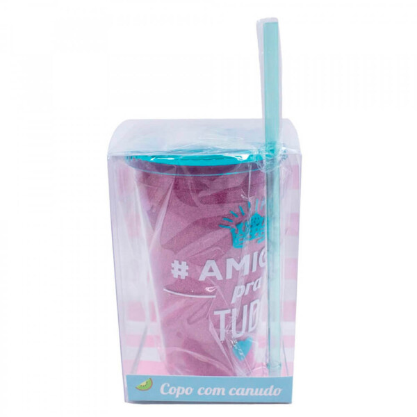 Copo Canudo Amigas Para Tudo 450ml