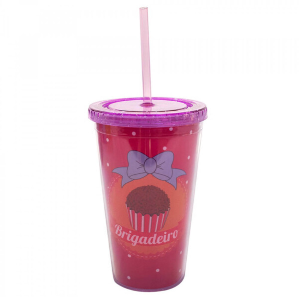 Copo Canudo Brigadeiro 450ml