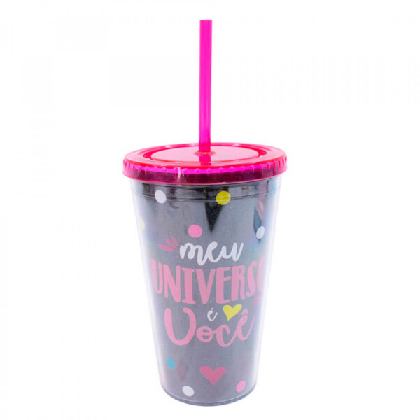 Copo Canudo Meu Universo 450ml