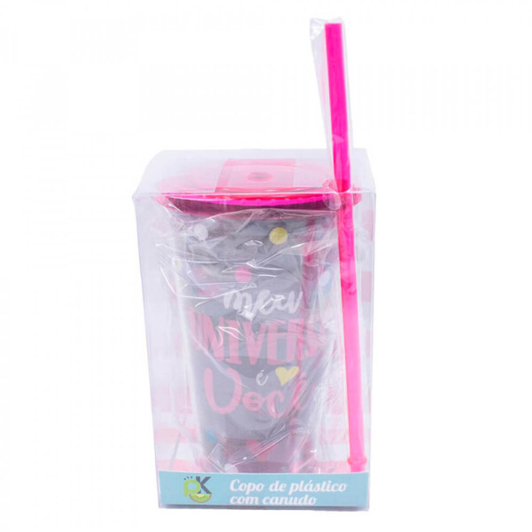 Copo Canudo Meu Universo 450ml