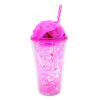 Copo Canudo Pink Semi Esfera Você Arrasa Como Sempre 450ml