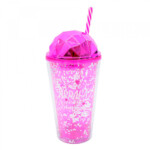 Copo Canudo Pink Semi Esfera Você Arrasa Como Sempre 450ml