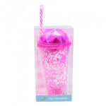Copo Canudo Pink Semi Esfera Você Arrasa Como Sempre 450ml