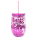 Copo Canudo Roxo Para Uma Diva Poderosa 350ml