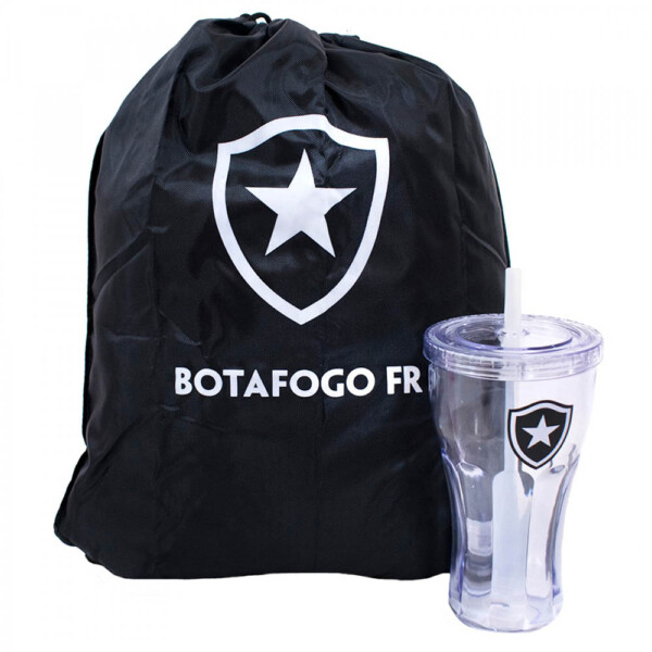 Copo Com Canudo Botafogo 550ml E Mochila Tipo Saco