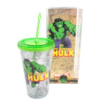 Copo Com Canudo Hulk The Incredible 500ml