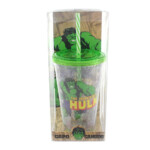 Copo Com Canudo Hulk The Incredible 500ml