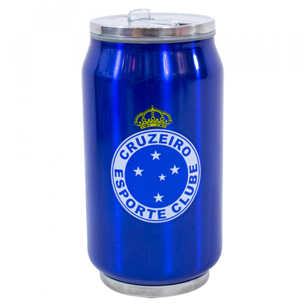 Copo De Inox Cruzeiro Com Canudo 300ml