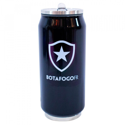 Copo De Inox Botafogo Com Canudo 350ml