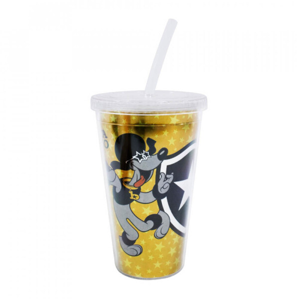 Copo De Plástico Botafogo Canudo 500ml