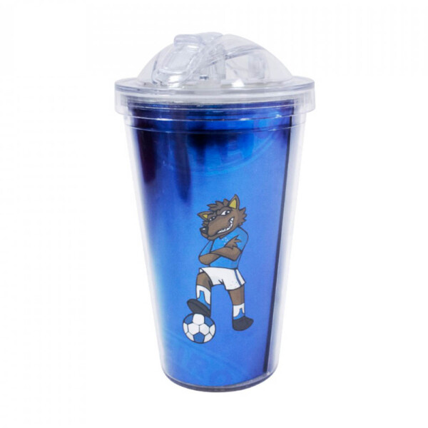 Copo De Plástico Cruzeiro Com Canudo 450ml