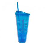Copo Gigante Com Canudo Azul 950ml